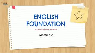 English Foundation | Meeting 2: Sentences with Inverted Subjects and Verbs