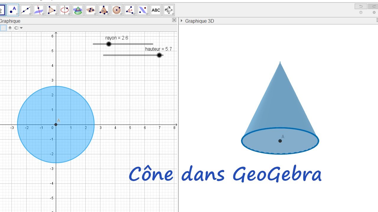 Construire un cône de révolution dans GeoGebra YouTube