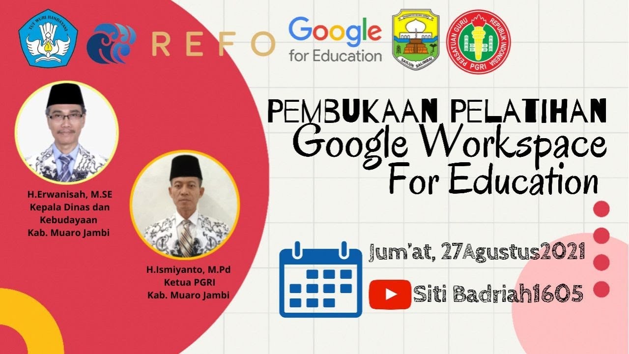 Pembukaan Pelatihan Google Workspace For Education - YouTube