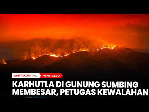 Karhutla di Gunung Sumbing Membesar, Petugas Kewalahan Padamkan Api