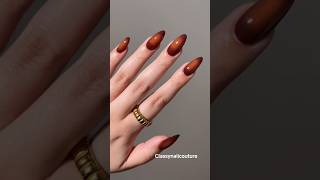 Trying the wet sponge  method to create a fall aura mani. #classynailcouture #viralshort #ytshorts