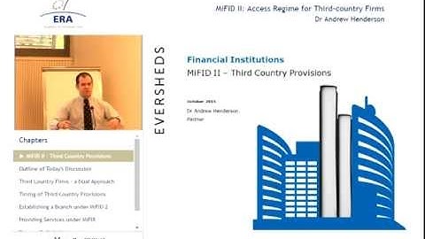 MiFID II: Access Regime for Third-country Firms