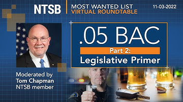 NTSB Most Wanted List Roundtable: .05 BAC, Part 2: Legislative Primer