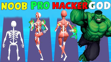 NOOB vs PRO vs HACKER vs GOD in DNA Way・Evolution Running Game