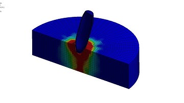 KINETIC ENERGY PENETRATION IN A REINFORCEMENT  SIMULATION IS EXECUTED IN ANSYS.