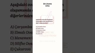 Ön Li̇sans Kpss Çikmiş Soru 87 Önlisans Ğrafya Ğrafya