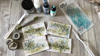 A few minutes of fun - with stencilled crackle paste