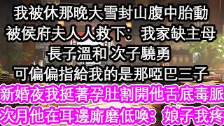 Download Lagu 我被休那晚大雪封山腹中胎動被侯府夫人人救下：我家缺主母長子溫和 次子驍勇 可偏偏指給我的是那啞巴三子新婚夜我挺著孕肚割開他舌底毒脈次月他在耳邊廝磨低喚：娘子我疼【花開】【愛情】【生活】 MP3