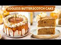 Eggless Butterscotch Cake Bakery Style | Soft Caramel Cake Recipe| Homemade Butterscotch Sauce