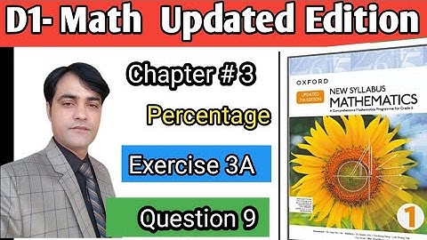 Exercise 3A Question 9 II Oxford New Syllabus Mathematics Book 1 II D1 Updated Edition