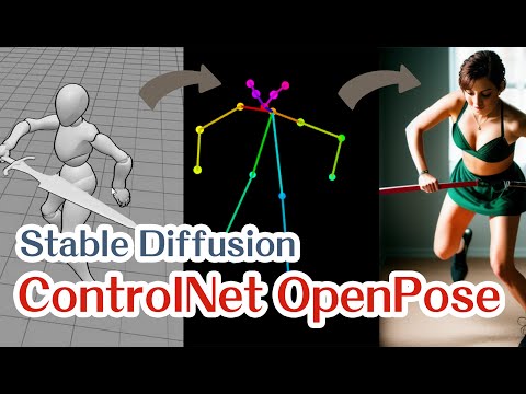 Stable Diffusion 擴充ControlNet 的 OpenPose實用小工具 | 直覺使用免費的3D模型編輯器，可以直接生成姿勢參考圖！