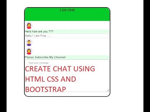 Create Message Chat with Html Css And Bootstrap || Whatsapp Chat with ...
