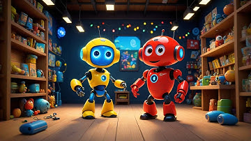 Seven Little Robots Count to Ten | Robot Song for Kids | Nursery Rhymes and Baby Learning Songs