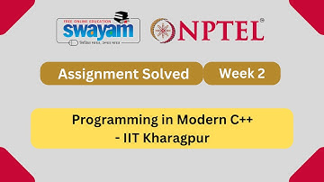 Programming in Modern C++ Week 2 || NPTEL ANSWERS 2024 #nptel #nptel2024