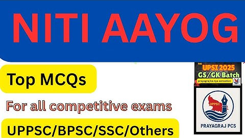 NITI AAYOG MCQs for UPPCS ✅🔥#roaro#uppsc #bpsc #ssc #uppcsstrategy #nitiaayog #exambooster