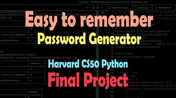 Easy to remember password generator | Harvard CS50 Python Final Project | Mahin Islam