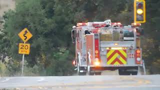 Los Angeles County Fire Engine 144 Responding Code 3 to Expanded Traffic Collision