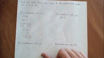 Working backwards from circumference