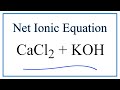 Net Ionic Equations and Spectator Ions