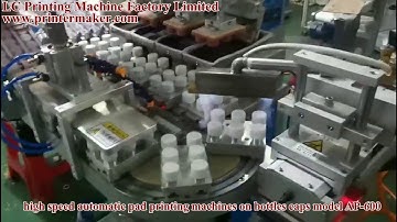 high speed automatic pad printing machines on bottles caps model AP-600