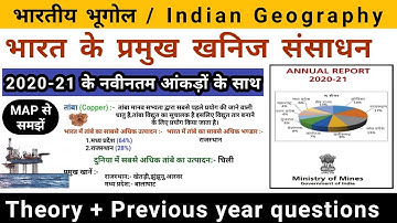 Major mineral resources of India | Minerals resources in India | Indian Geography | Study vines o...