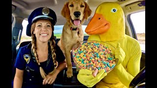 Rubber ducky Surprises Police With Car Ride Chase! by Life of Teya 321,627 views 11 months ago 1 minute, 52 seconds