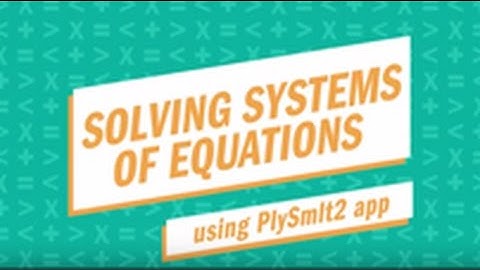Solving Systems of Equations With the TI-84 Plus CE Graphing Calculator Using the PolySmlt2 App