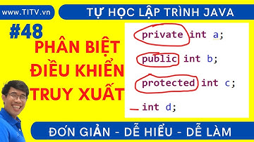 Java 48. Phân biệt điều khiển public, protected, private  | Phần 2 - Lập trình Hướng Đối Tượng