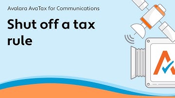 Shut off a tax rule - AvaTax for Communications