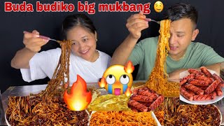 SPICY BLACKBEAN NOODLES MUKBANG AFTER LONG TIME ❣️|| DHUKA SUKHA KO KURA HARU BUDA BUDI KO😍