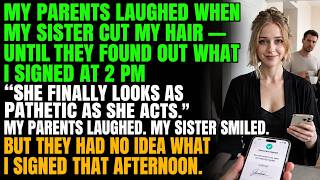 My Parents Laughed When My Sister Cut My Hair — Until They Found Out What I Signed at 2 PM News