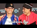 NONITO DONAIRE BUSTS OUT LAUGHING AFTER TRANSLATING REYMART GABALLO&#39;S ANSWER ON HOW TO DEAL WITH HIM