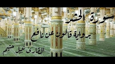 سورة الحشر برواية قالون عن نافع - القارئ نبيل حتيم