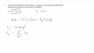 14.4.5a: Finding the Total Differential