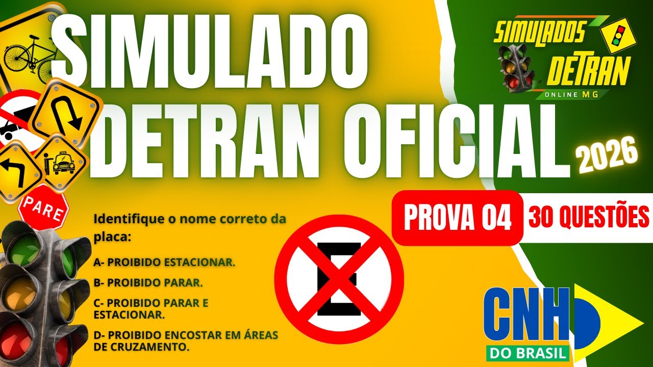 SIMULADO DETRAN OFICIAL 2026 - PROVA 04 
