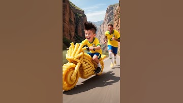 Thumbnail of NEYMAR STOLE Messi’s SUPER BROCCOLI MOTORCYCLE! 🥦🏍️ This Ends BADLY! 💥 #messi