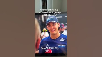 George Russell getting emotional after scoring his 1 st points. #george#georgerussell#f1#f1car