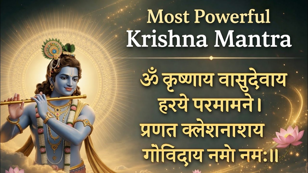 शक्तिशाली कृष्ण मंत्र | कृष्णाय वासुदेवाय | Krishnaya Vasudevaya | Mind Relaxing Mantra| 2026 Mantra