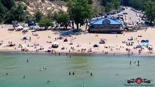 Weko Beach Pure Michigan Stunning Summer Day 4K Drone Footage
