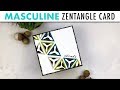 Masculine Zentangle® Card