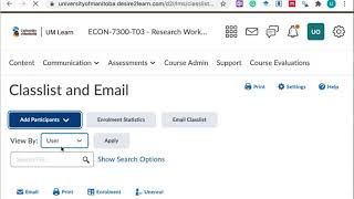How to add a new student to UM Learn