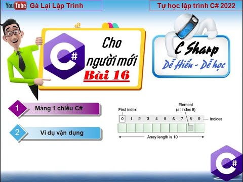 16 : mảng 1 chiều C# - Lập trình C# cơ bản - Lập trình C# cho người mới - tuhoc.cc