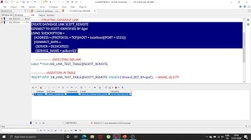 What is DB Link and how to create it (Step by Step)