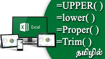 Excel UPPER lower Proper Trim Formula in Tamil #MakiTech