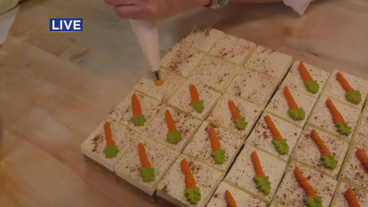 Shayla Reaves tries her baking skills at Three Dog Bakery