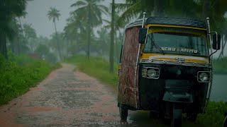 Rain falling on a muddy road | Heavy rain sound for sleep and meditation | Binaural Rain sounds