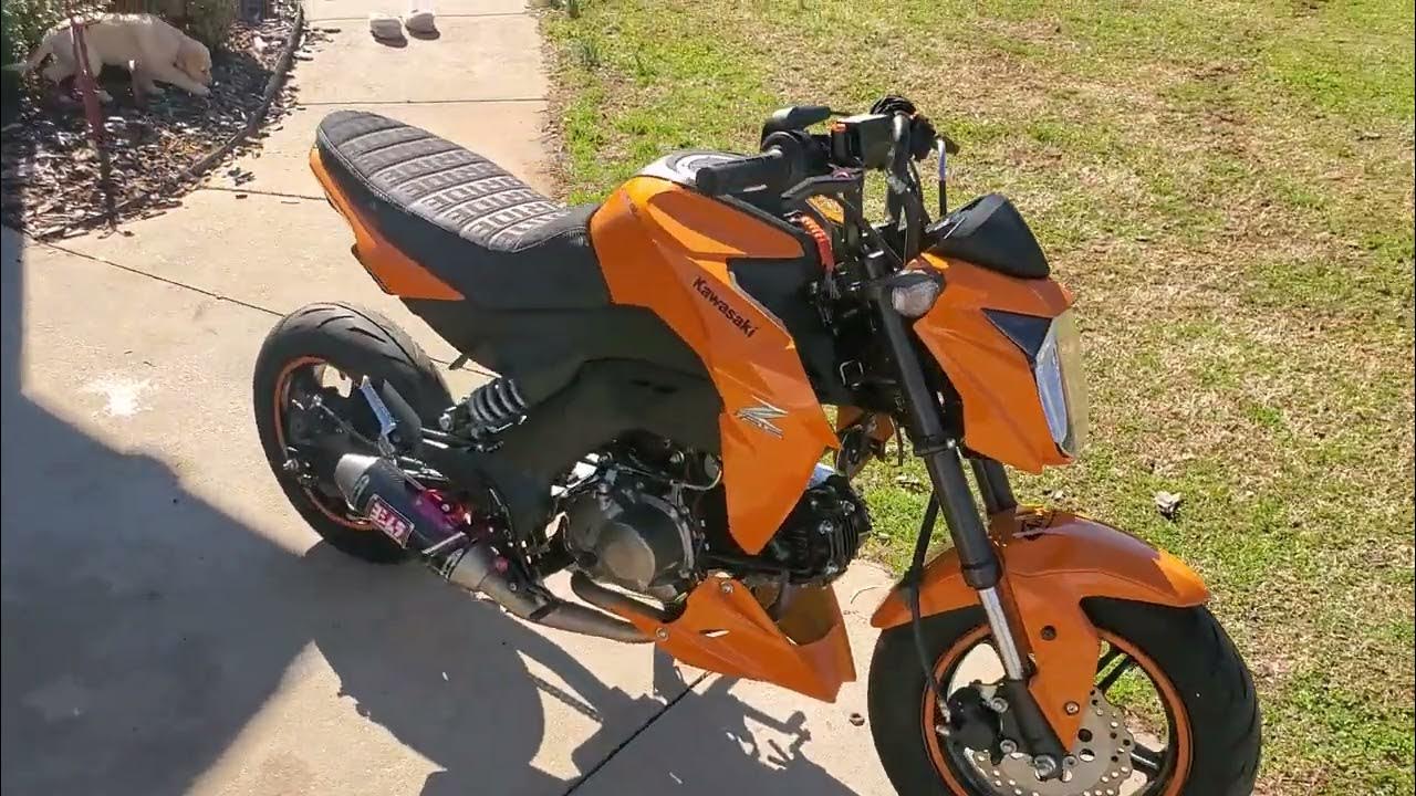 2019 Kawasaki z125 lowered stretched YouTube