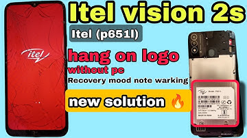 Itel vision 2s hang on logo | Itel p651l hang on logo solution without pc | itel p651l  hard reset