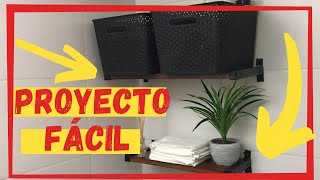 Como hacer Repisas  para pared de madera fácil . Estilo industrial.