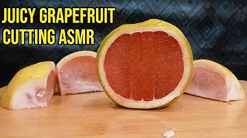 Juicy Grapefruit Cutting ASMR🔪🍊| Satisfying Fresh Slices & Relaxing Sounds for Sleep | Fruit Slicing